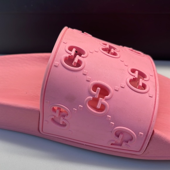 Gucci Pool Slides Rose Pink Size 7 Like New! - Picture 11 of 12